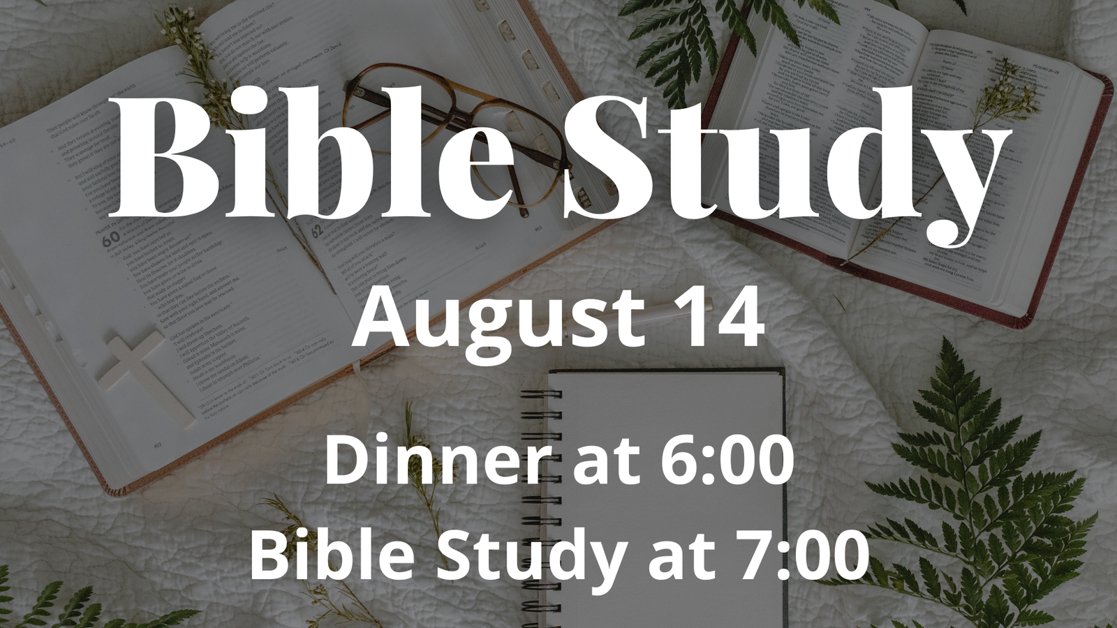 Sunday Bible Study August 14