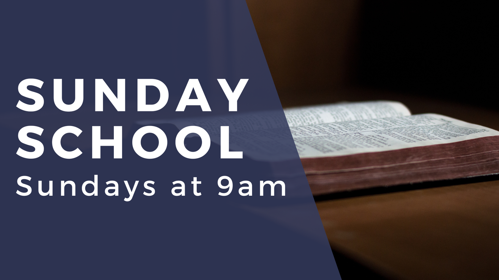 Sunday School at 9am