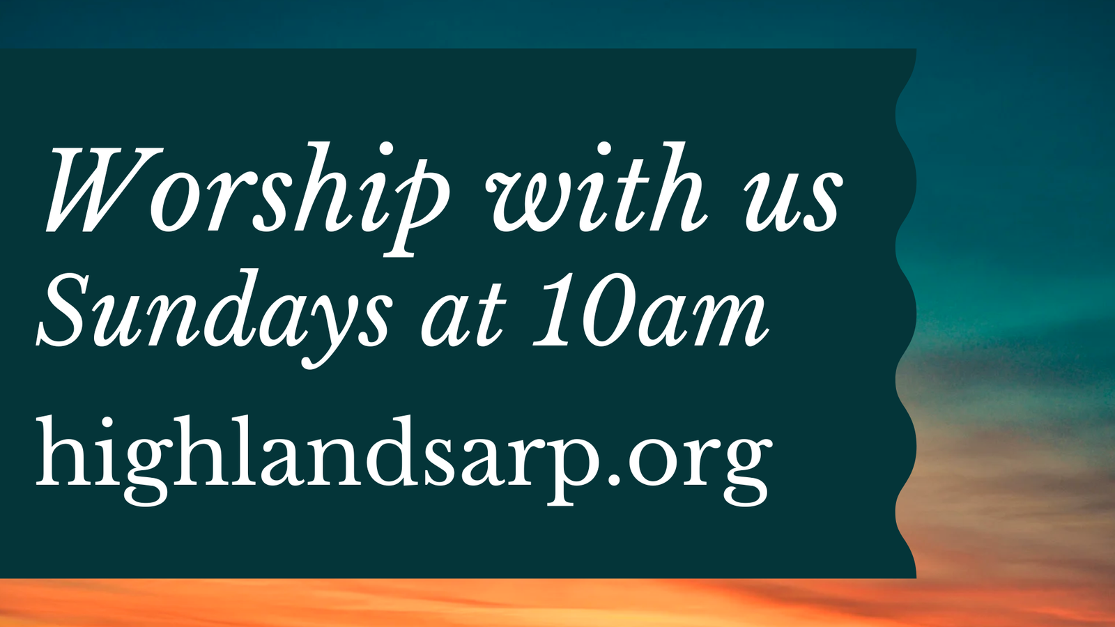 Worship Sundays at 10am