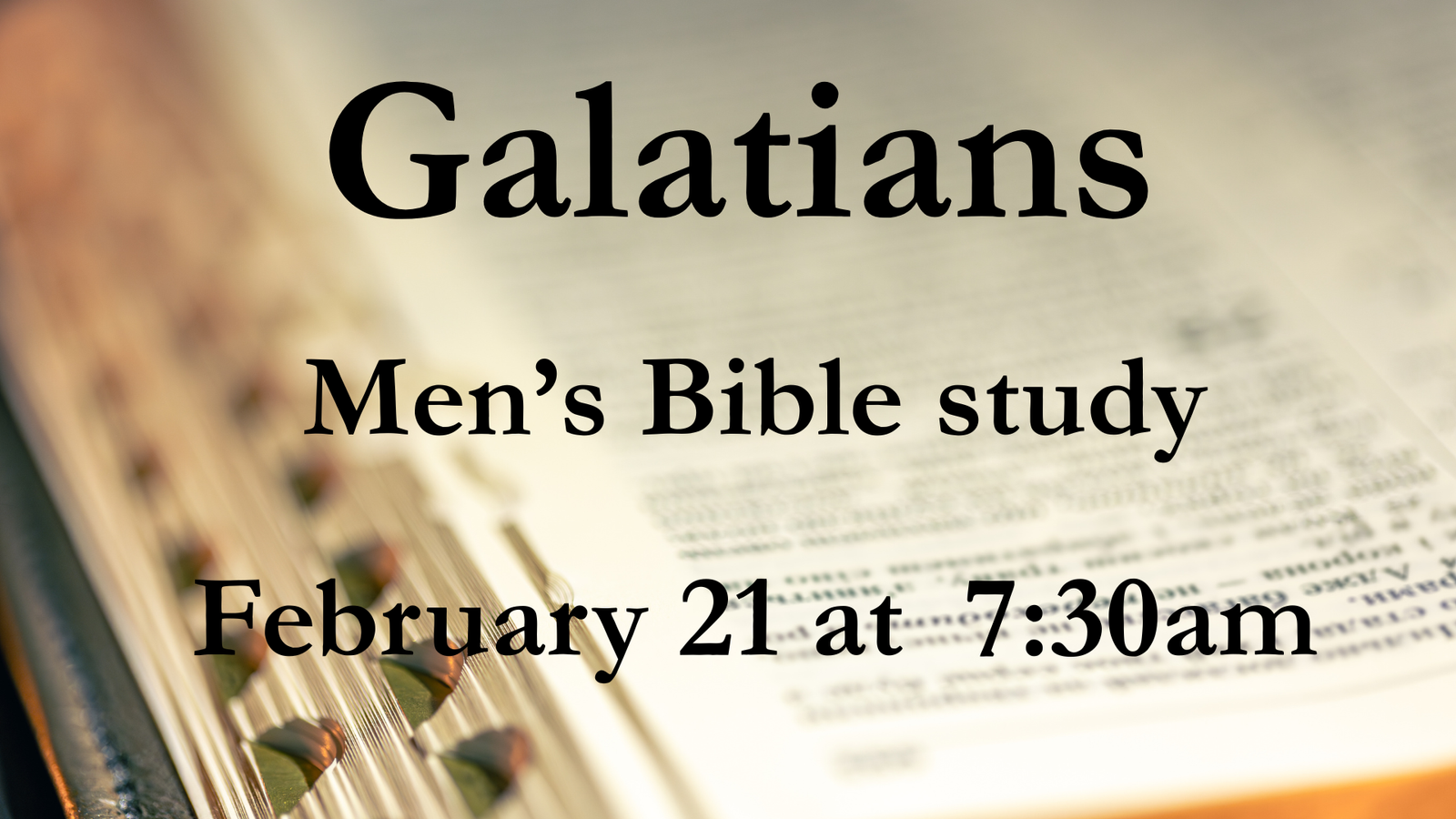 Men's Bible Study