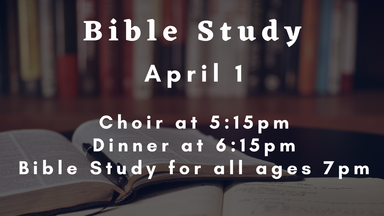 Bible Study April 1