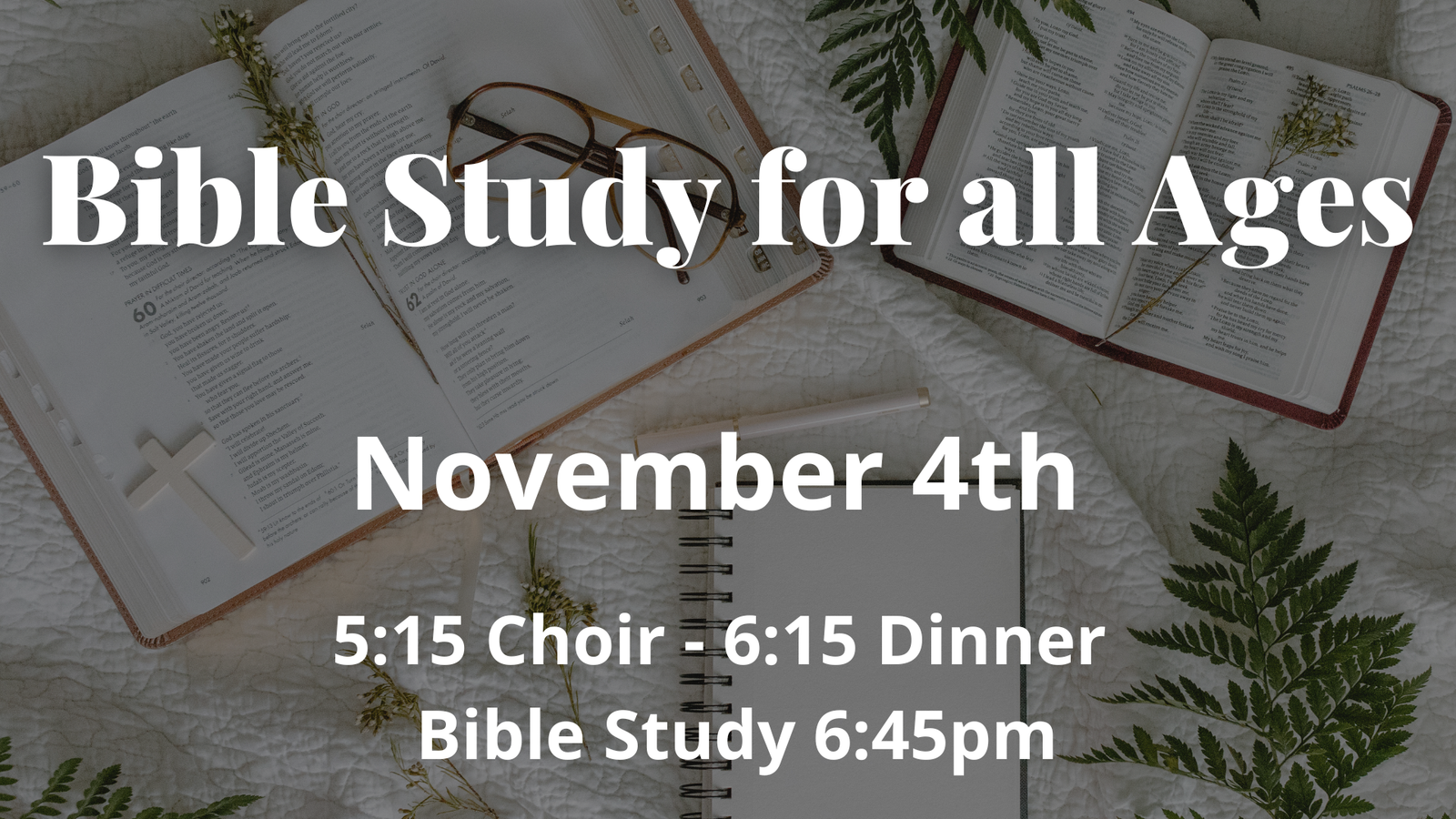 7-Wednesday Bible Study November 4 2026